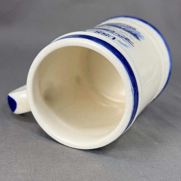 Vtg USS Yorktown CV 10 Coffee White Ceramic Mug Cup Charleston SC Souvenir Naval - Picture 6 of 12